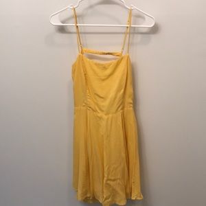Yellow Forever 21 open back dress